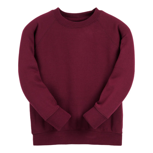 Burgundy Essential Crew Neck Sweatshirt