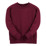Burgundy Essential Crew Neck Sweatshirt - Left Chest Embroidered
