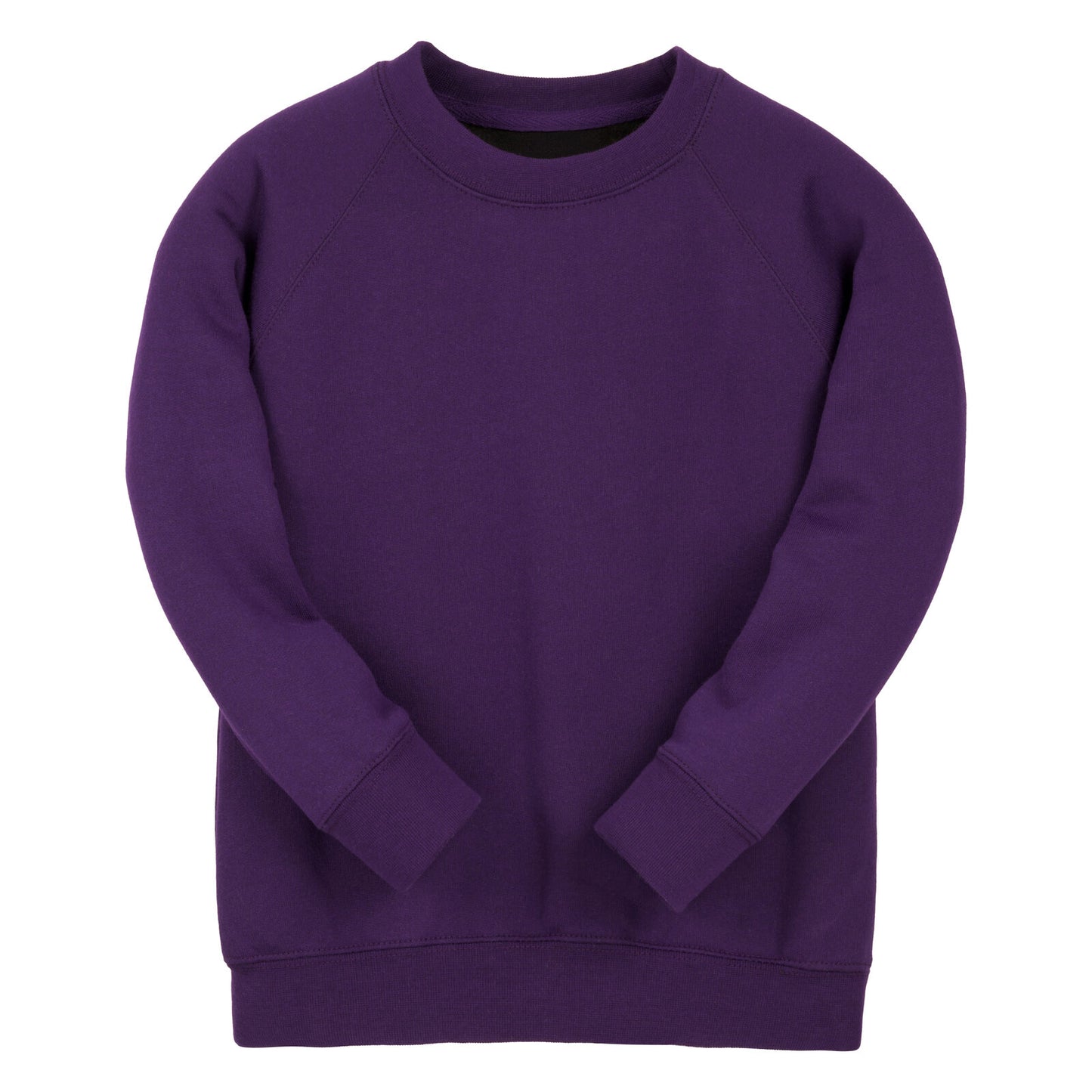 Purple Essential Crew Neck Sweatshirt - Left Chest Embroidered