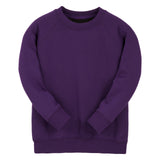 Purple Essential Crew Neck Sweatshirt - Left Chest Embroidered
