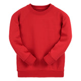 Red Essential Crew Neck Sweatshirt - Left Chest Embroidered
