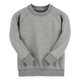 School Grey Essential Crew Neck Sweatshirt - Left Chest Embroidered

