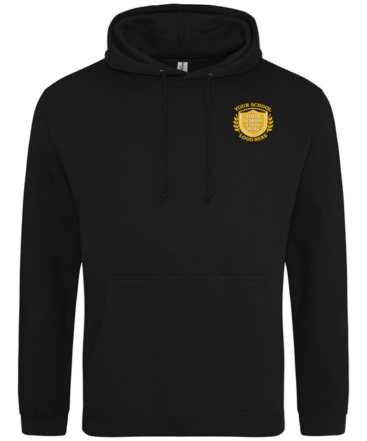 Black Sports Hoodie - Left Chest Embroidered