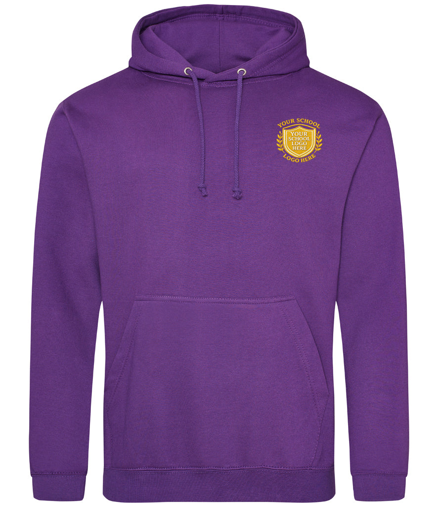 Purple Sports Hoodie - Left Chest Embroidered