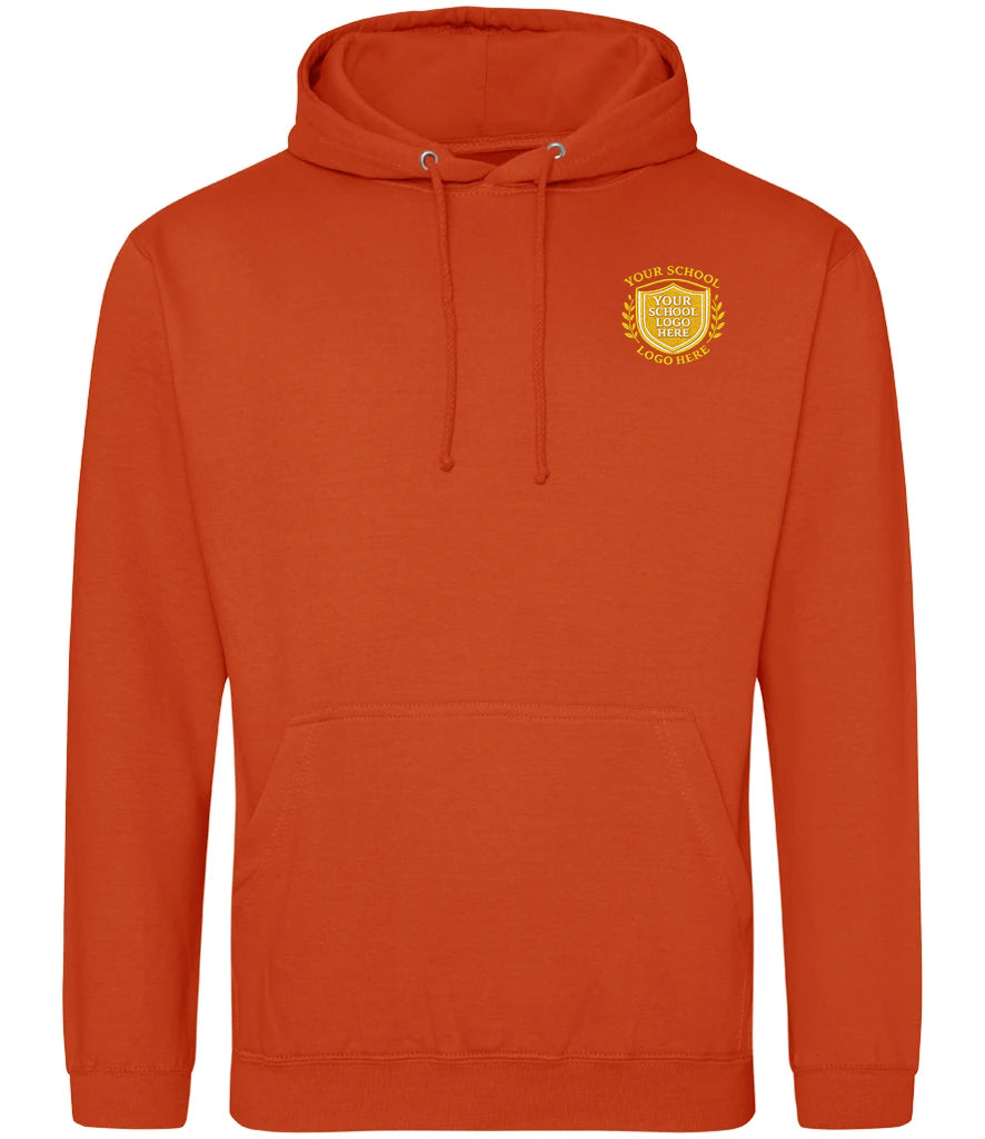 Red Sports Hoodie - Left Chest Embroidered