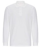 White Long Sleeve Polo Shirt

