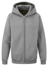 Grey Sports Zip-Up Hoodie - Left Chest Embroidered
