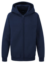 Navy Sports Zip-Up Hoodie - Left Chest Embroidered
