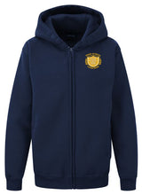 Navy Sports Zip-Up Hoodie - Left Chest Embroidered
