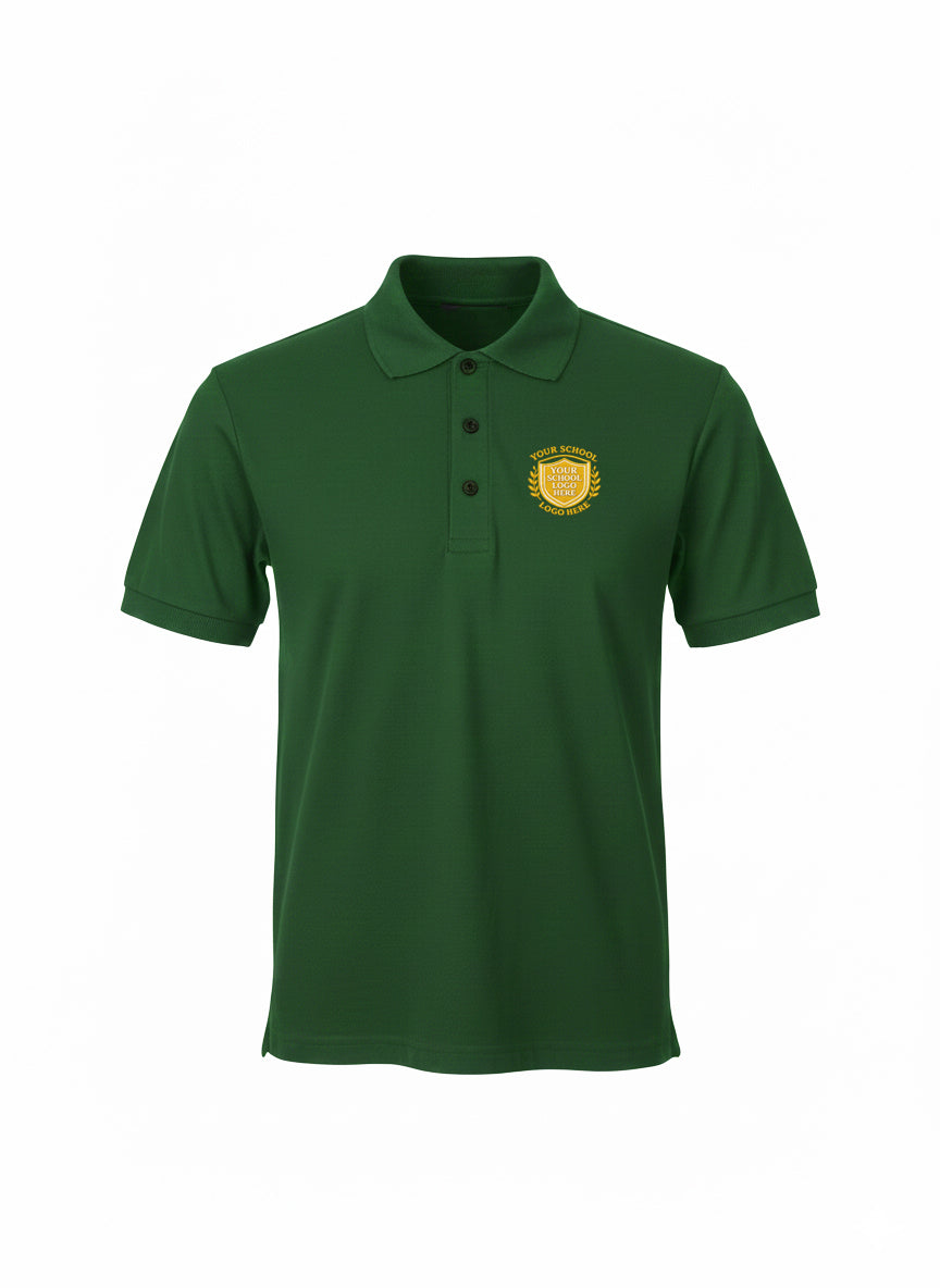 Bottle Green Premium Sports Polo Shirt - Left Chest Embroidered