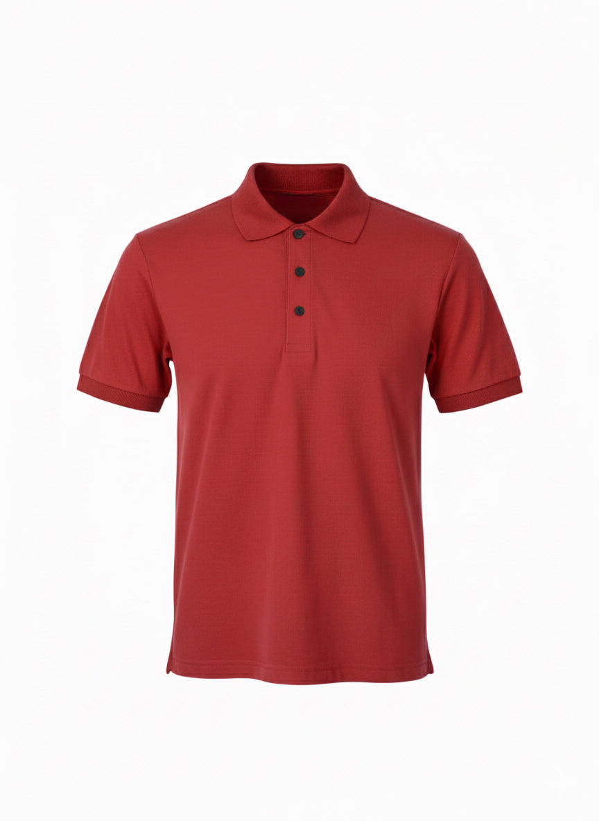 Red Premium Sports Polo Shirt - Back and Left Chest Print