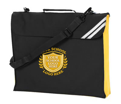 Black/Gold Junior Contrast Despatch Bag - Bag Decoration