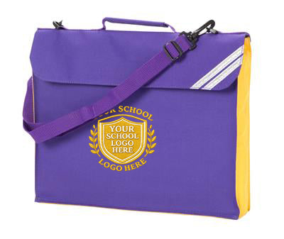 Purple/Gold Junior Contrast Despatch Bag - Bag Decoration