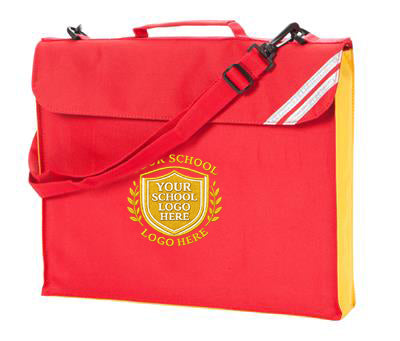 Red/Gold Junior Contrast Despatch Bag - Bag Decoration