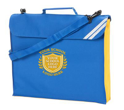 Royal/Gold Junior Contrast Despatch Bag - Bag Decoration