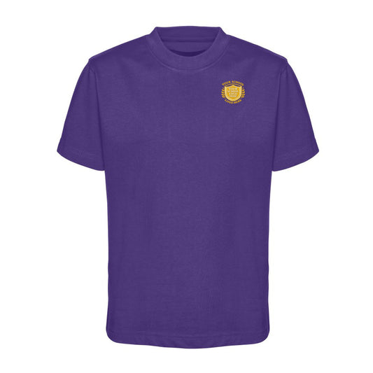 Purple T-Shirt - Left Chest Embroidered