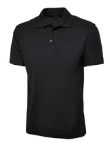 Black Cotton Blend Polo Shirt - Left and Right Chest
