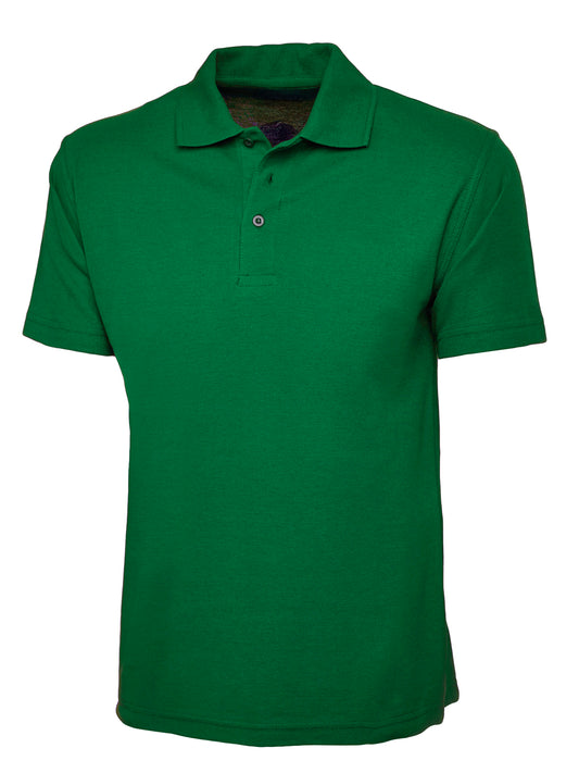 Kelly Green Cotton Blend Polo Shirt - Left Chest Embroidered