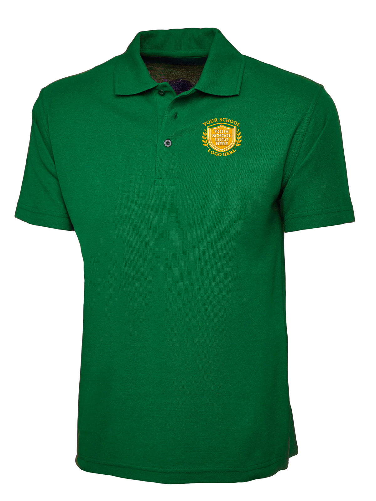Kelly Green 50/50 Cotton Blend Polo Shirt - Left Chest Embroidered