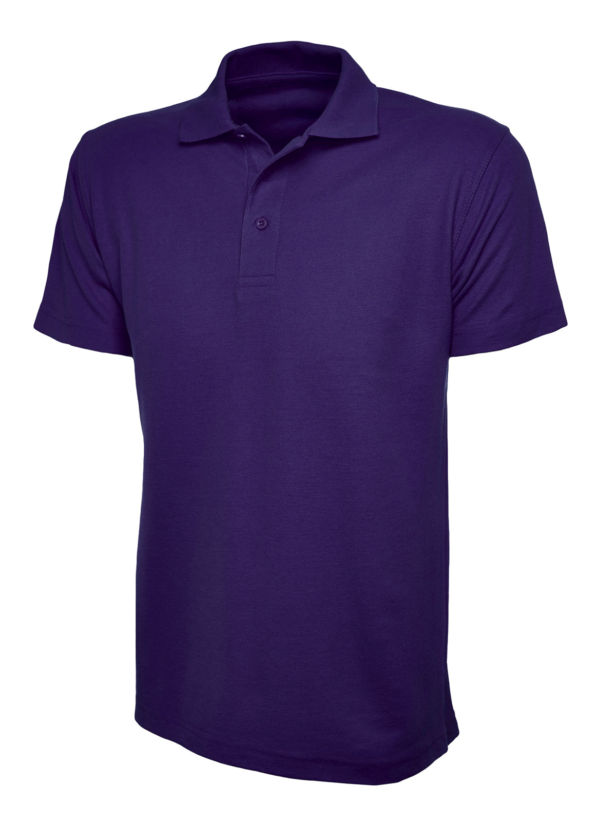 Purple Cotton Blend Polo Shirt - Left Chest Embroidered
