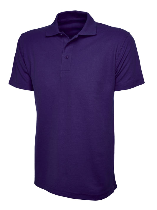 Purple Cotton Blend Polo Shirt - Left Chest Embroidered