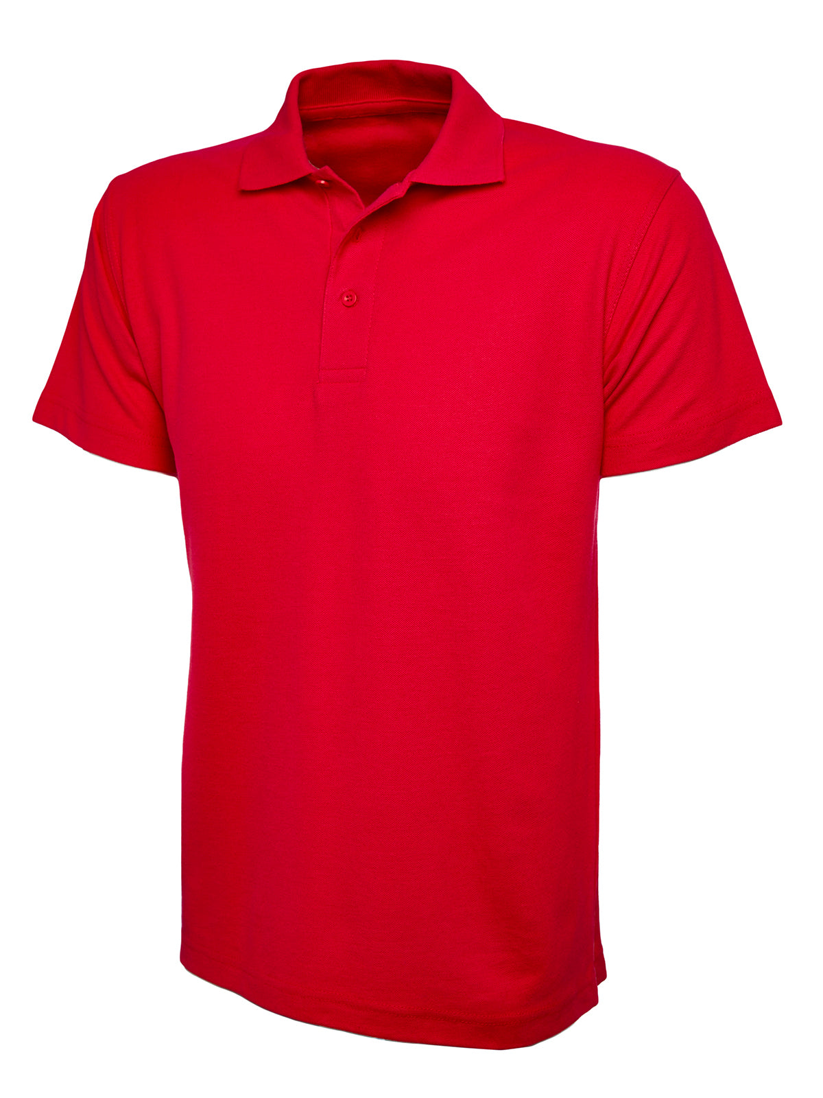 Red Cotton Blend Polo Shirt - Left Chest Embroidered