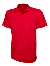 Red Cotton Blend Polo Shirt - Left Chest Embroidered

