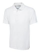 White Cotton Blend Polo Shirt - Left Chest Embroidered

