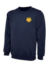 Navy Children's Cotton Blend Crew Neck Sweatshirt - Left Chest Embroidered
