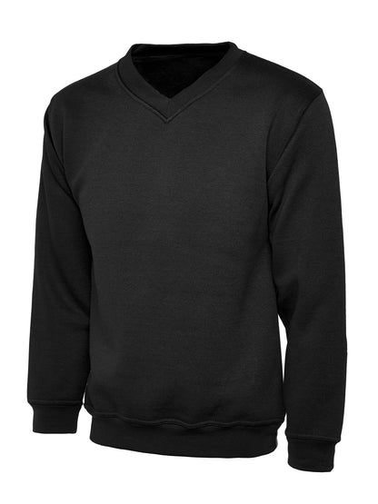 Cotton Blend V-Neck Sweatshirt