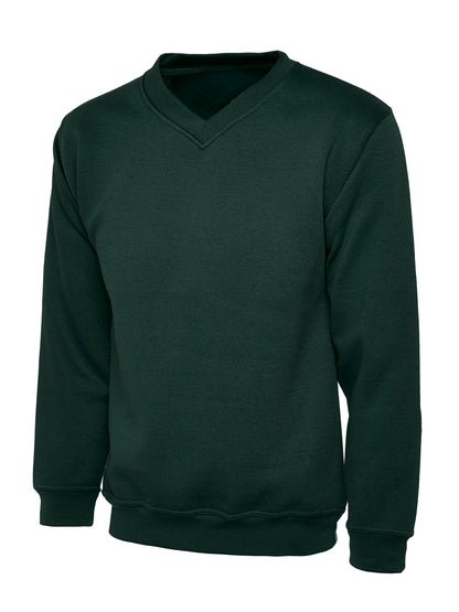 Cotton Blend V-Neck Sweatshirt