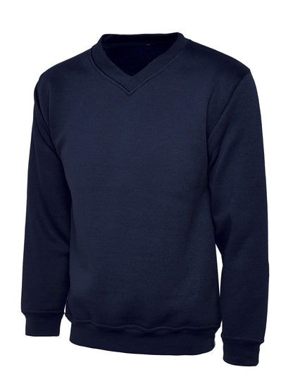 Cotton Blend V-Neck Sweatshirt