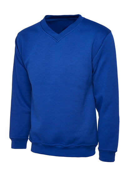 Cotton Blend V-Neck Sweatshirt
