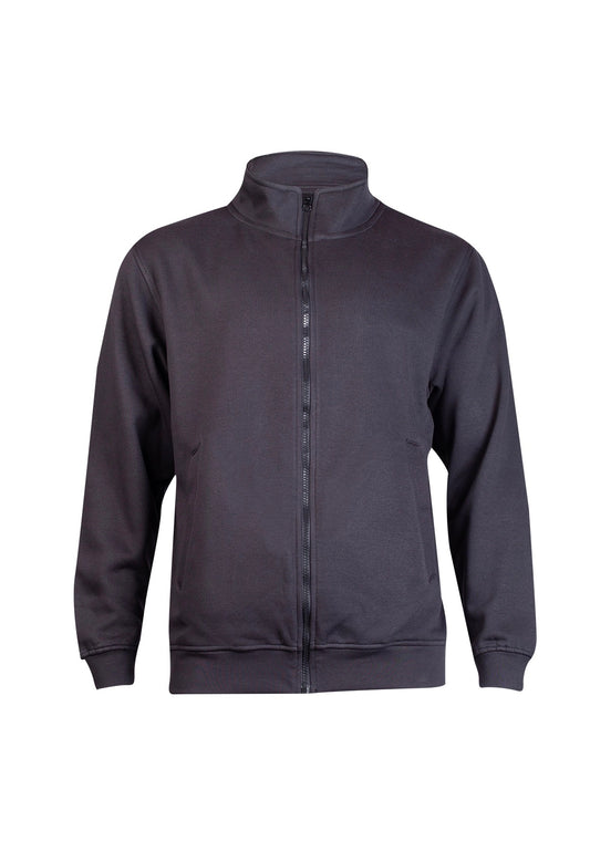 Black Unisex Sweat Jacket - Left Chest Embroidered