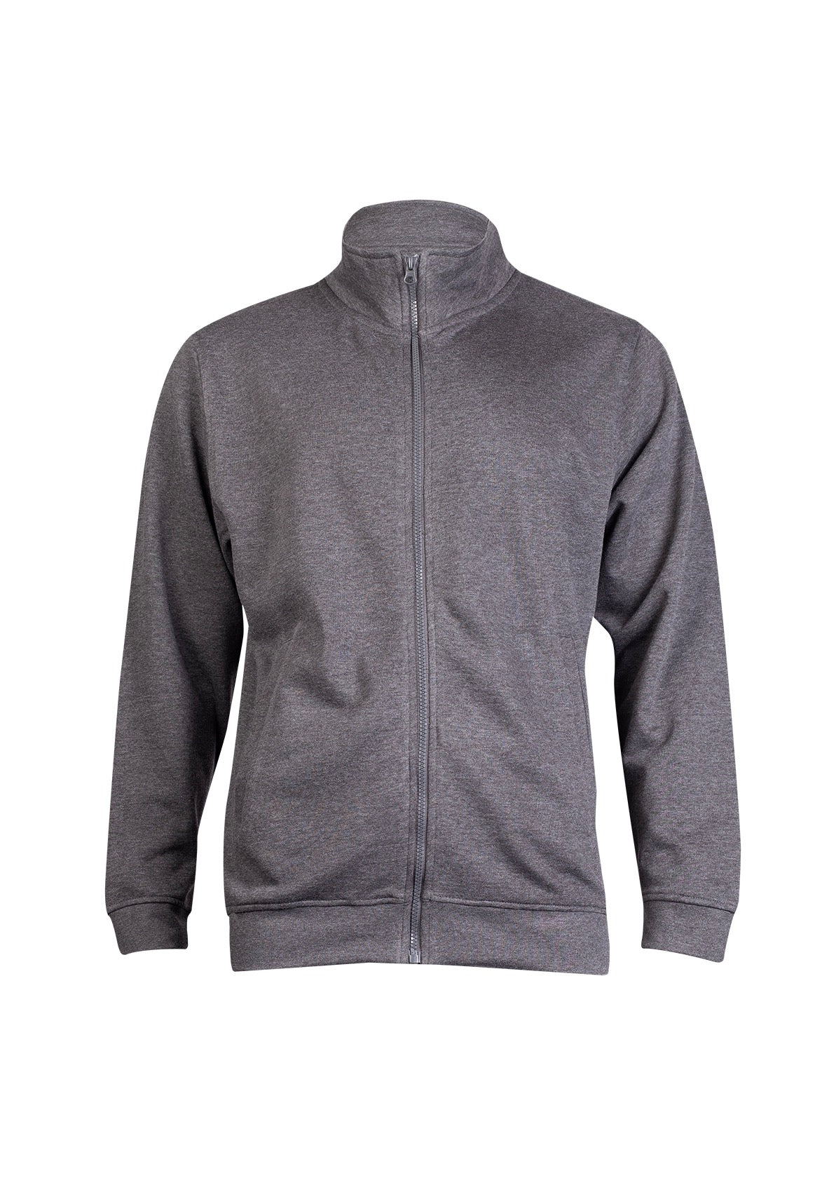 Charcoal Grey Unisex Sweat Jacket - Left Chest Embroidered