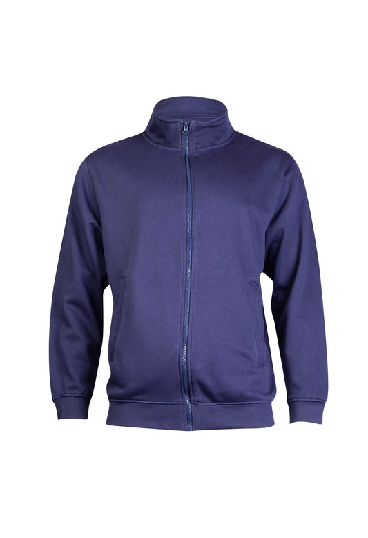 Navy Unisex Sweat Jacket - Left Chest Embroidered