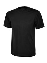 Black 100% Cotton T-Shirt - Left Chest Embroidered
