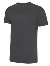 Charcoal Grey 100% Cotton T-Shirt - Left Chest Embroidered

