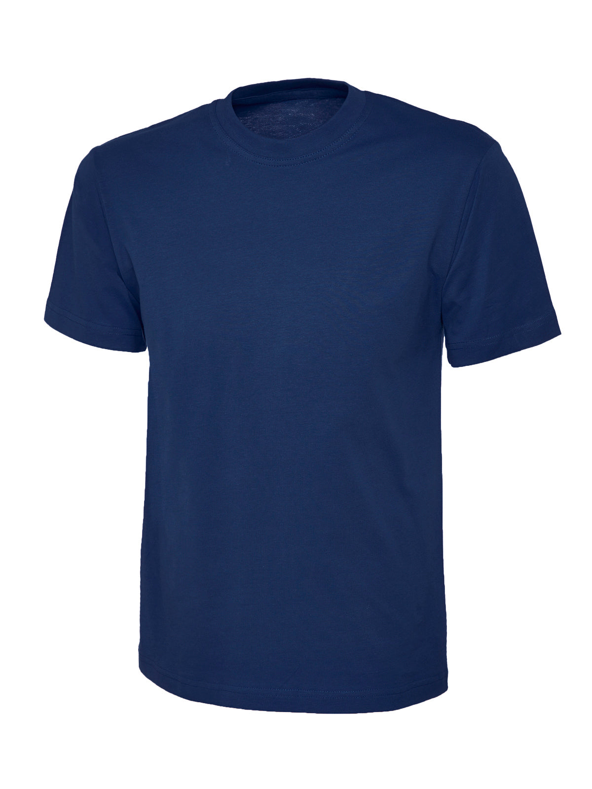 French Navy 100% Cotton T-Shirt - Left Chest Embroidered