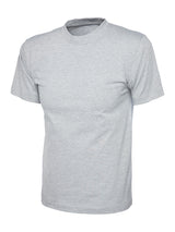Heather Grey 100% Cotton T-Shirt - Left Chest Embroidered
