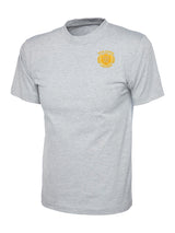 Heather Grey 100% Cotton T-Shirt - Left Chest Embroidered
