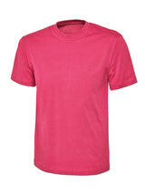 Hot Pink 100% Cotton T-Shirt - Left Chest Embroidered
