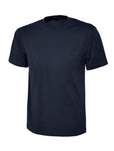 Navy 100% Cotton T-Shirt - Left Chest Embroidered
