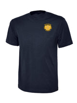Navy 100% Cotton T-Shirt - Left Chest Embroidered
