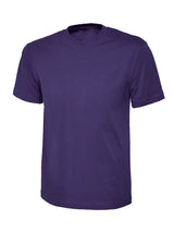 Purple 100% Cotton T-Shirt - Left Chest Embroidered

