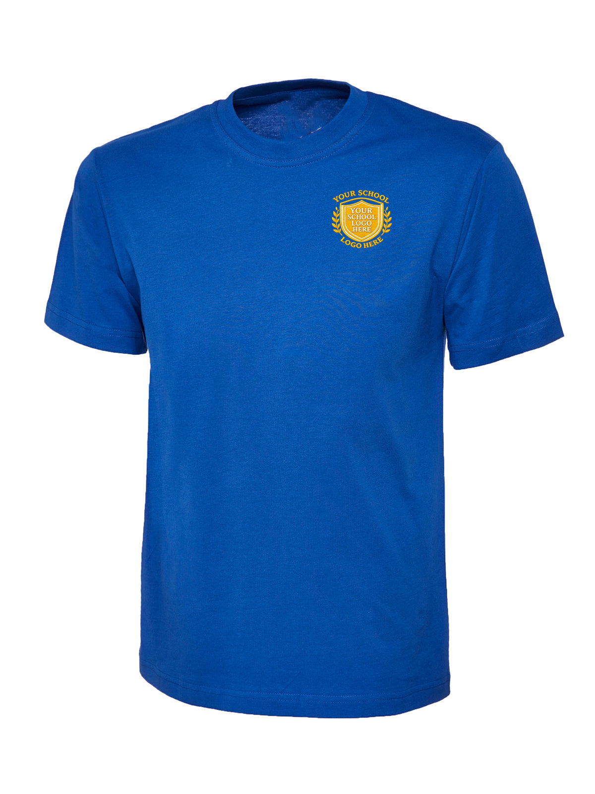 Royal Blue 100% Cotton T-Shirt - Left Chest Embroidered