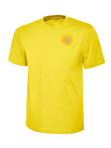 Yellow 100% Cotton T-Shirt - centre front print
