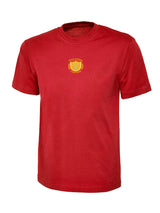 Red 100% Cotton Children's T-Shirt - Centre Chest Print
