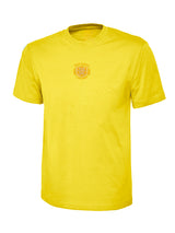 Yellow 100% Cotton Children's T-Shirt - Centre Chest Print
