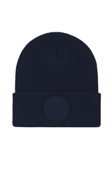 Navy Patch Beanie - Cap and Hat Print
